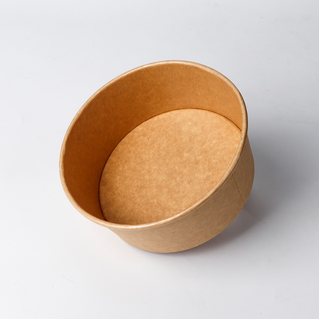 Пользовательский логотип напечатанный одноразовый круглое круговой 100 мл бумажного салата с крышкой домашних животных для пищевой лапши