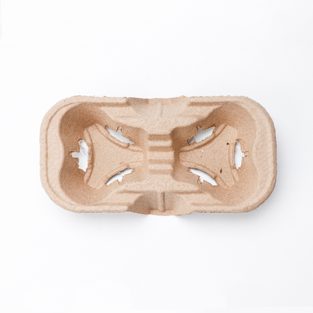 Уберите одноразовый и утилизируемый поднос для бумаги 2 чашки.