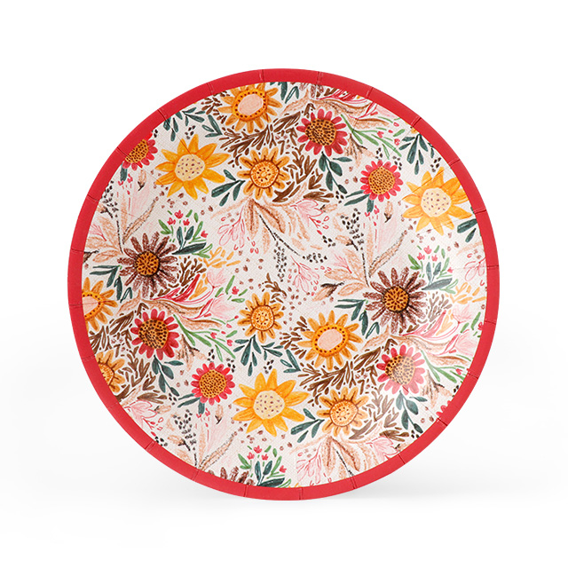 Одноразовая пластина для раскрашенной вручную цветочную бумагу