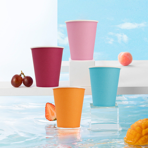 Оптовая одноразовая одностенная бумажная чашка с одной стеной с настраиванием для горячих напитков для горячих напитков