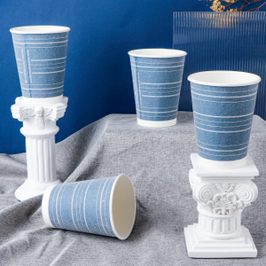 Утолщенная портативная горячая и холодная одностенная бумажная чашка с 12 унцией