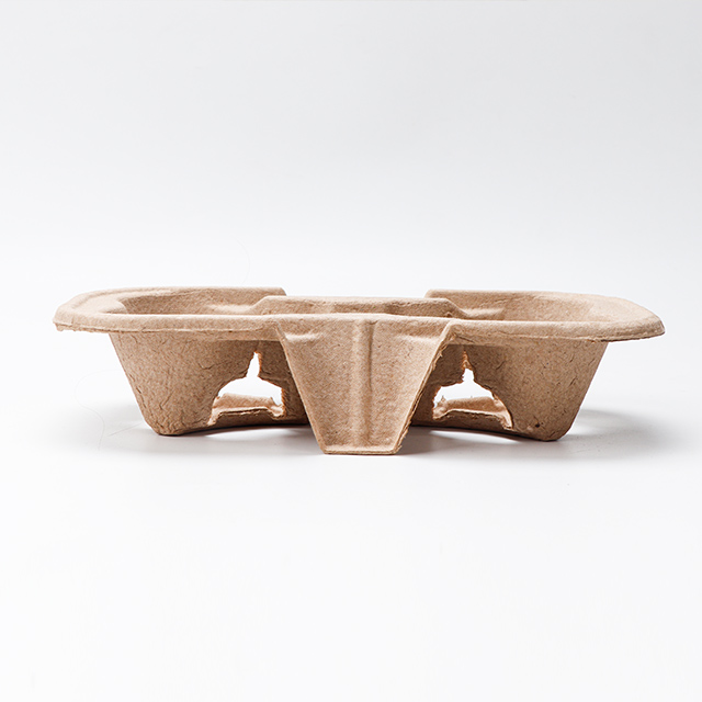 Уберите одноразовый и утилизируемый поднос для бумаги 2 чашки.