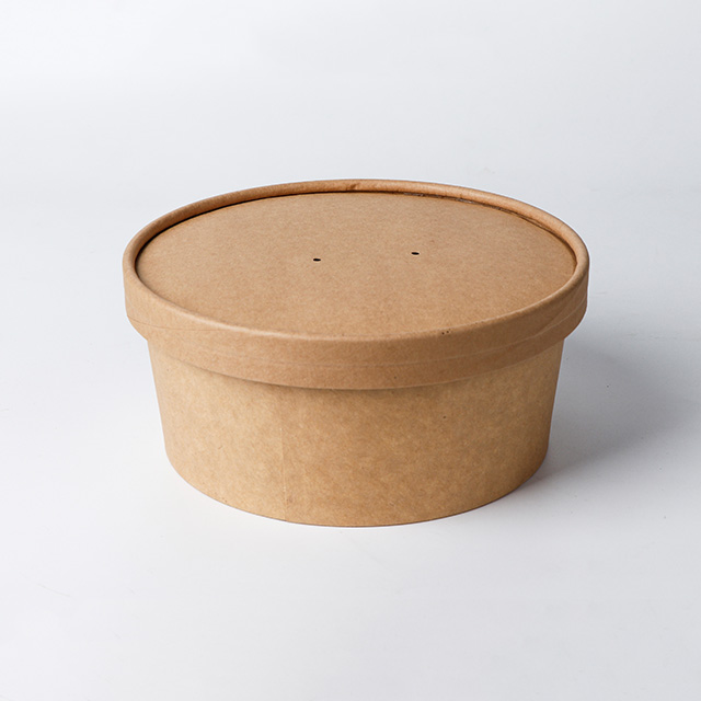 Пользовательский логотип напечатанный одноразовый круглое круговой 100 мл бумажного салата с крышкой домашних животных для пищевой лапши